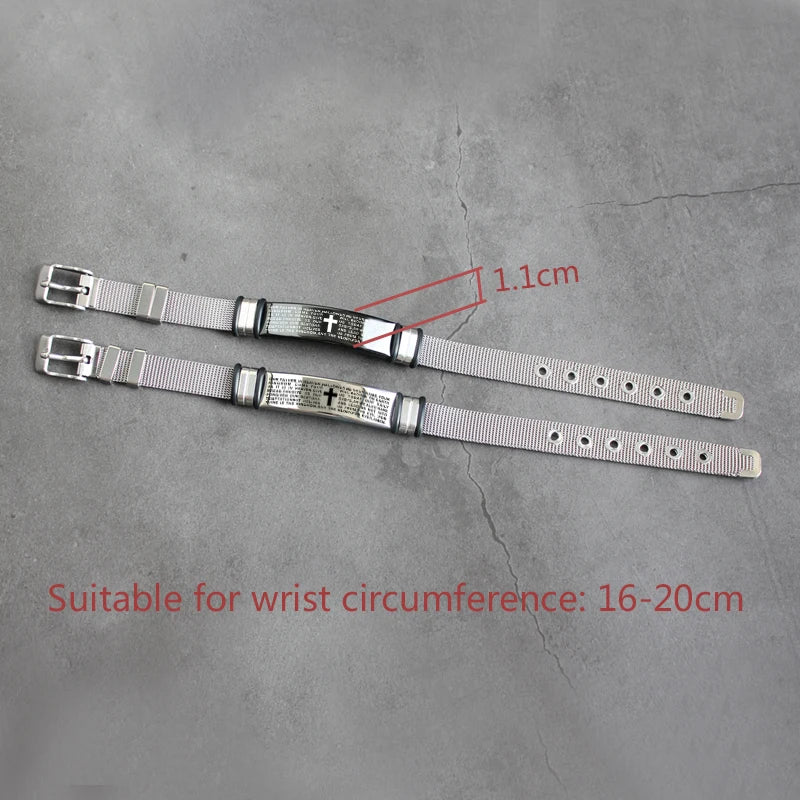 Men's Stainless Steel “Lord’s Prayer” Bracelet