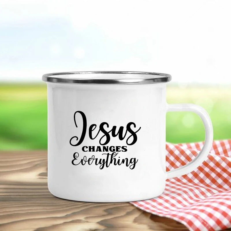 Jesus Is God Enamel Mugs