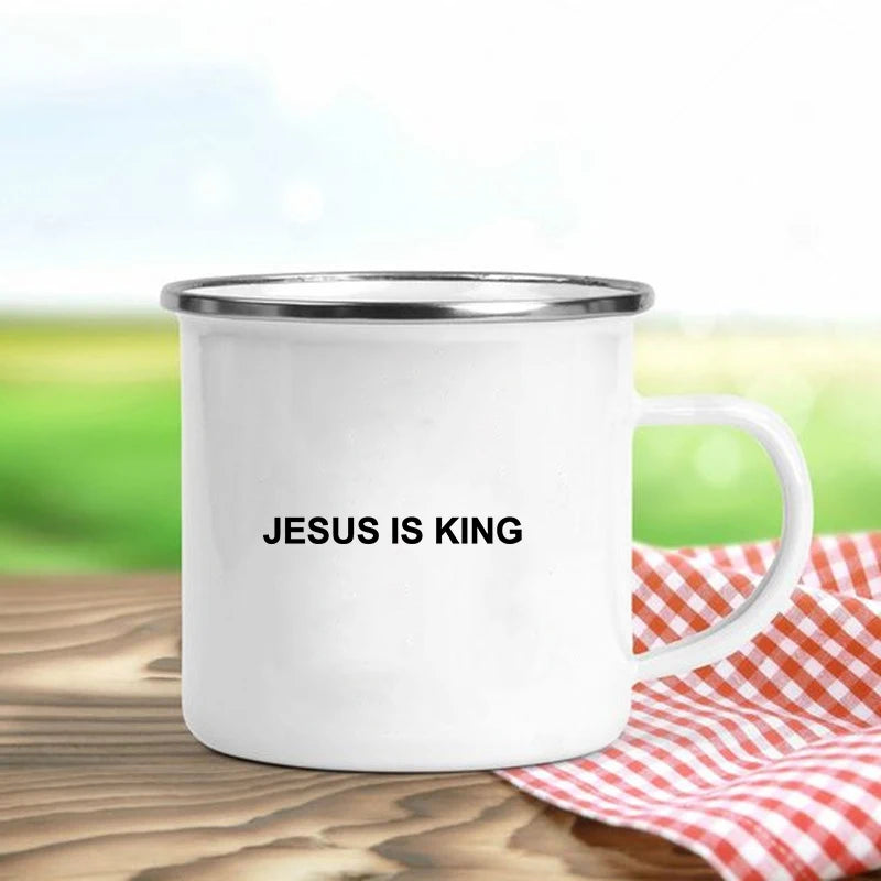 Jesus Is God Enamel Mugs