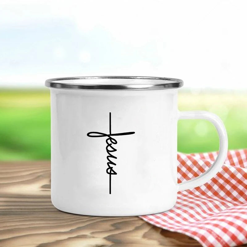 Jesus Is God Enamel Mugs