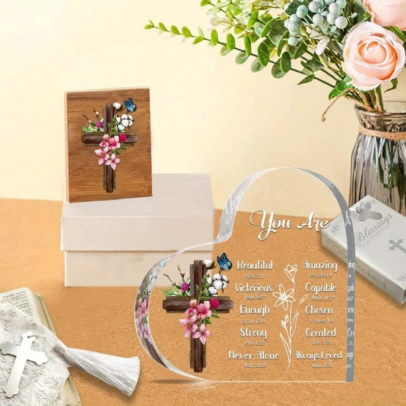 Christian Inspiration Heart - Uplifting Bible Verse Gift for Women & Friends