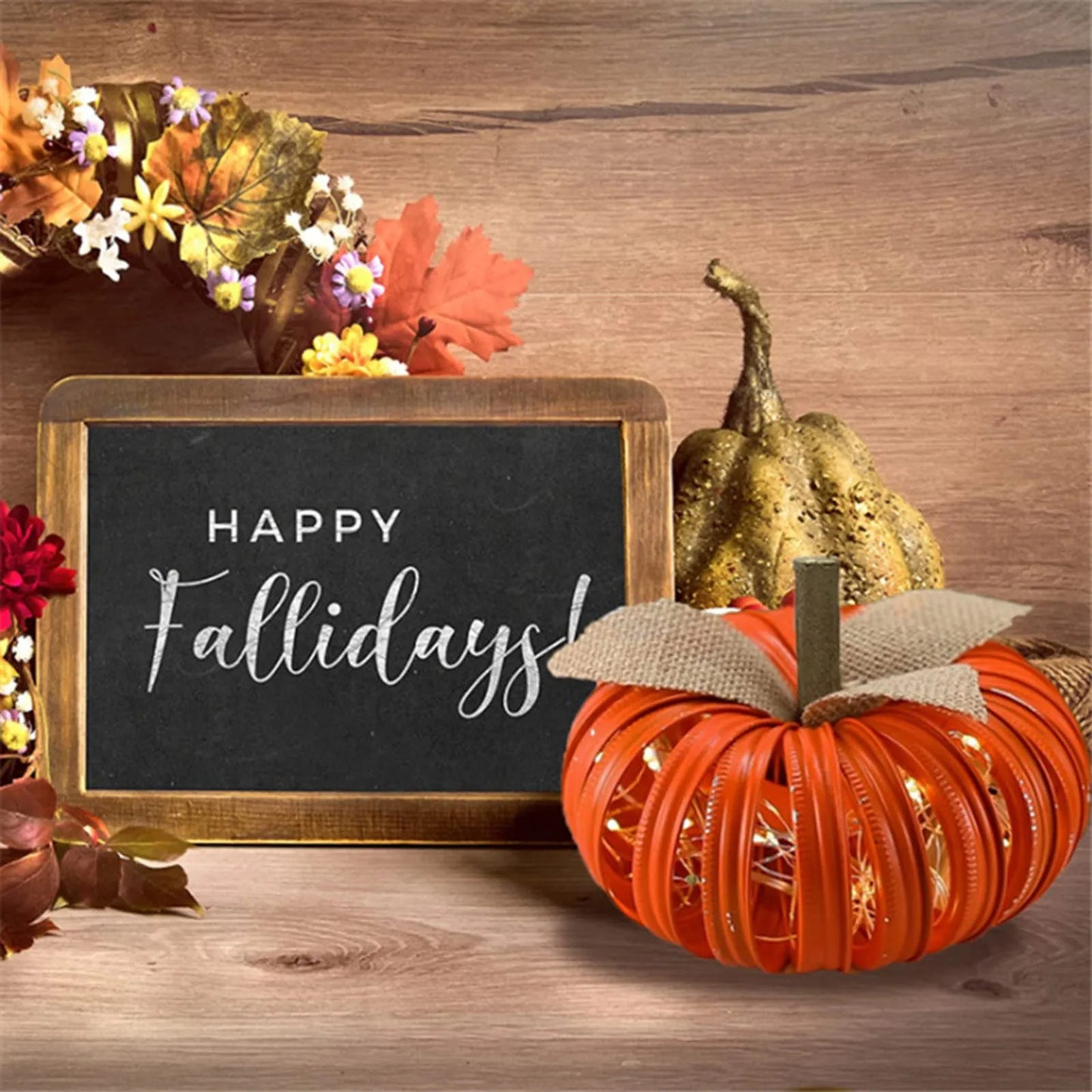 Decorative Fall Pumpkin With Lights