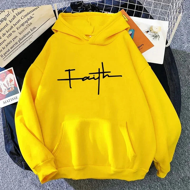 Faith Print Hoodie for Woman