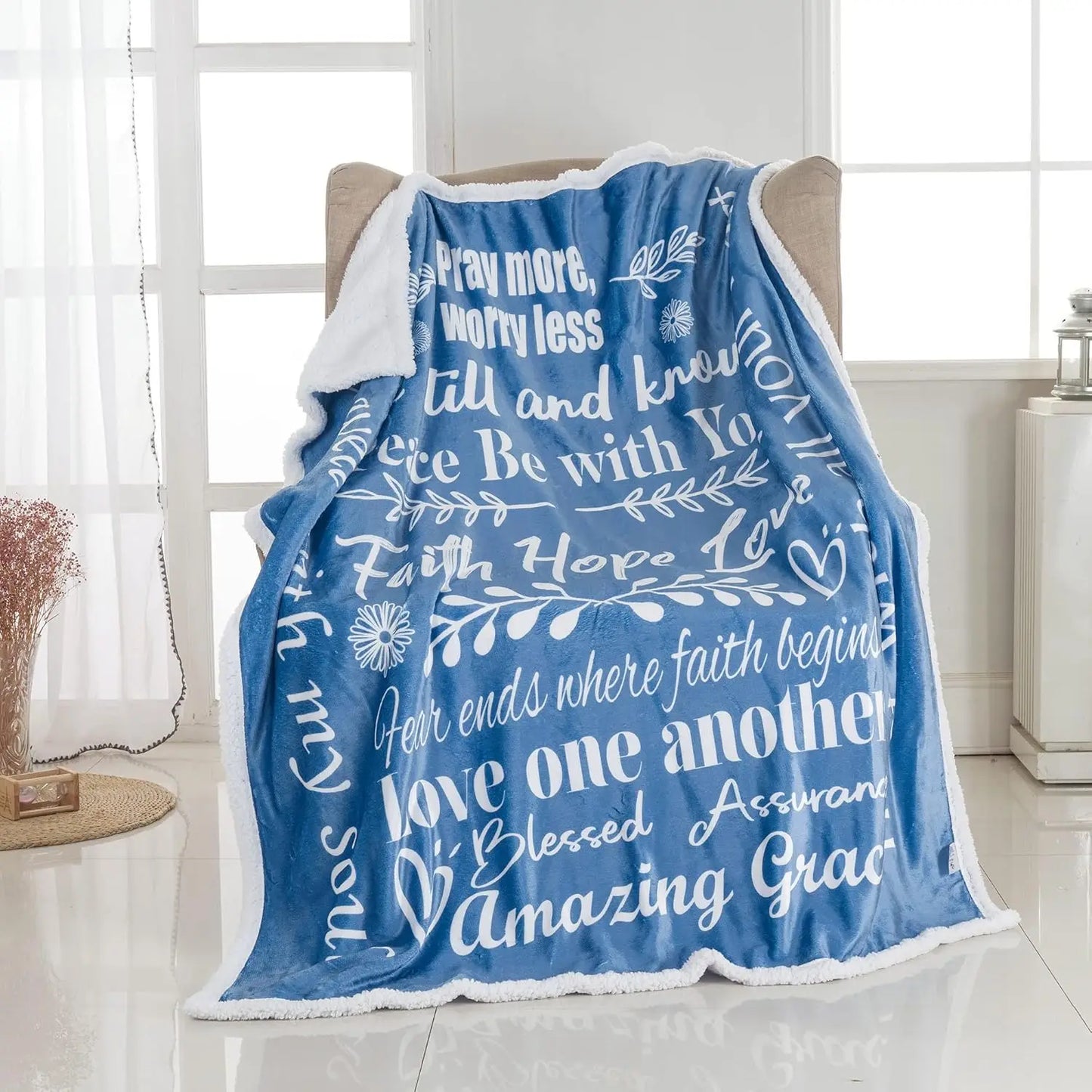 Faith Hope Love Throw Blanket