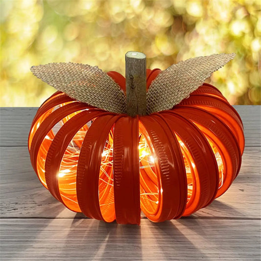 2025 Thanksgiving Halloween Decoration Ornaments Home Decoration With Light Strip Halloween Glowing Pumpkin LED Light Decor