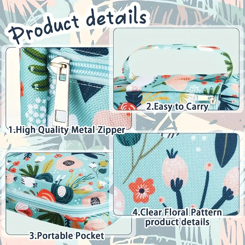 Bible Cover Case for Women 10'' Floral with Accessories