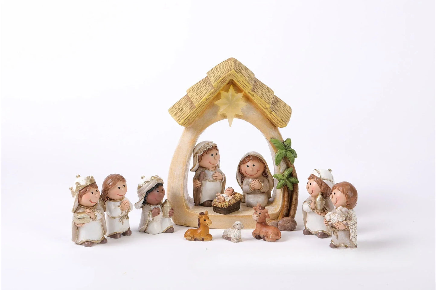 Christmas Decorations Resin Cartoon Nativity Scene