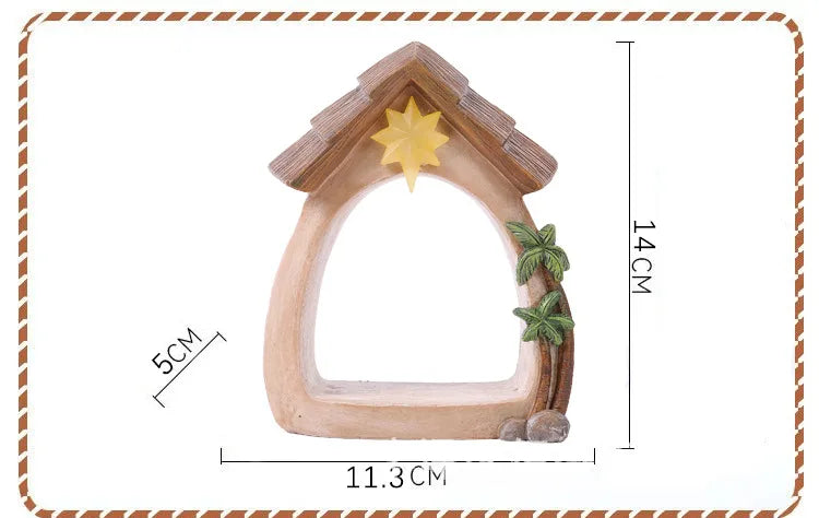 Christmas Decorations Resin Cartoon Nativity Scene