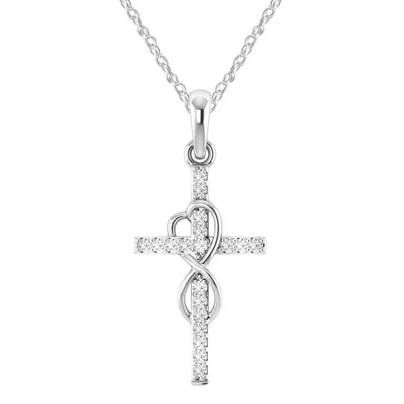 Crystal Cross Pendant Necklace