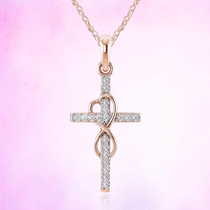 Crystal Cross Pendant Necklace