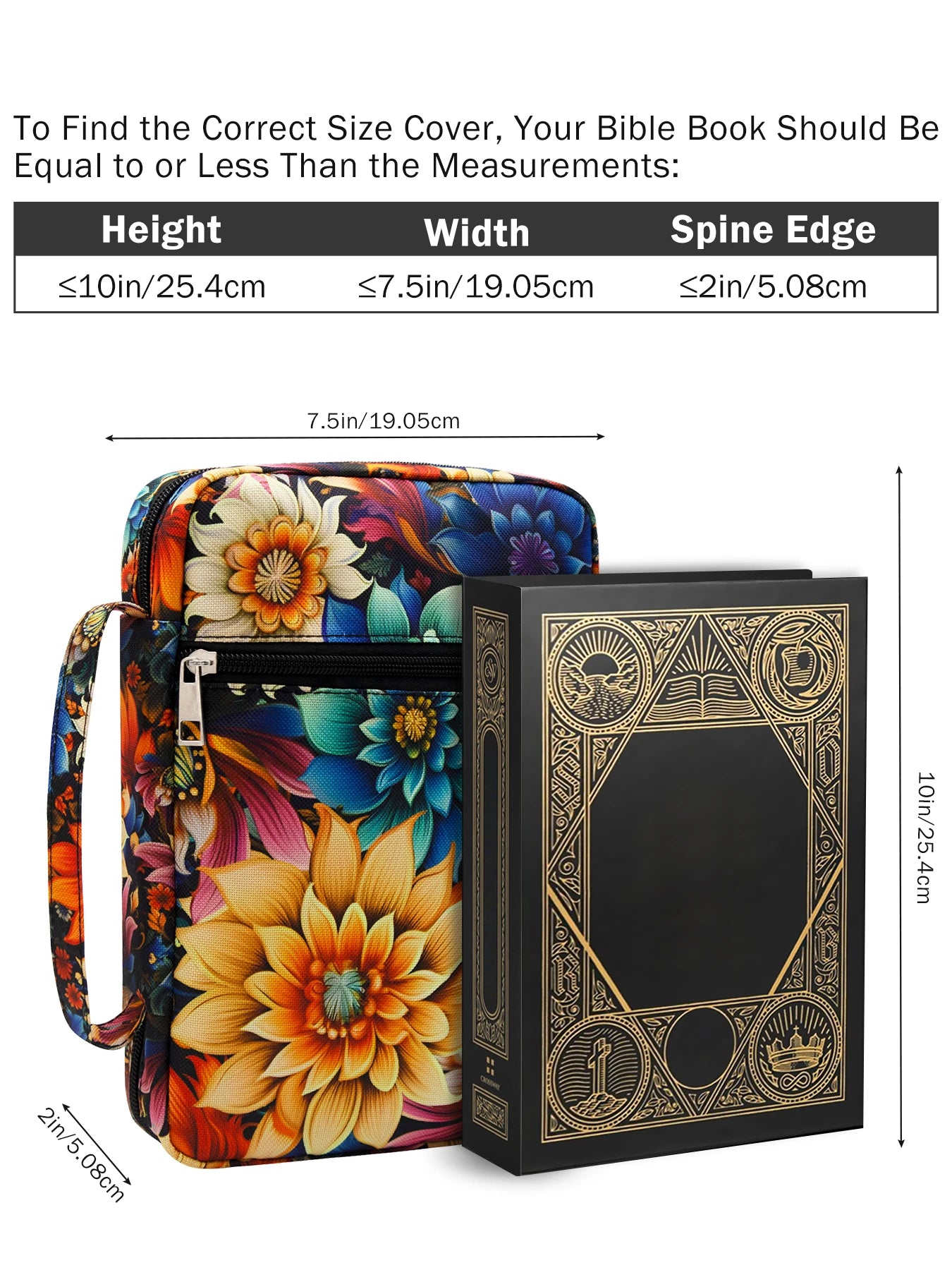 Bible Cover for Women with Flowers