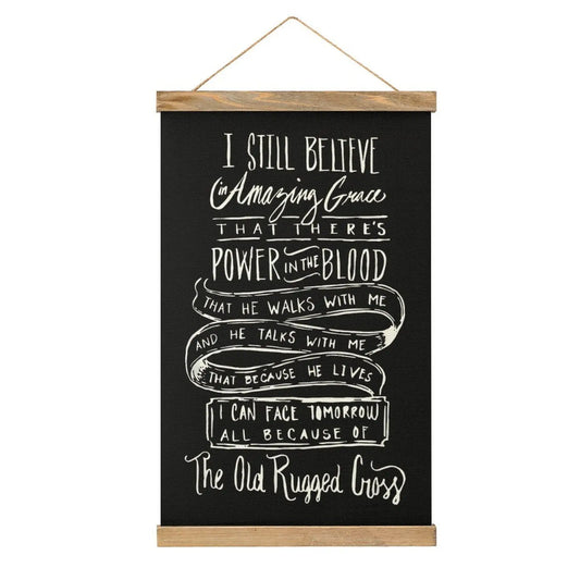Linen Hanging Painting Amazing Grace Lyrics Art Graphic Vintage Funny Sarcastic Draw Office Picture Hanging  Style Hang Pictures