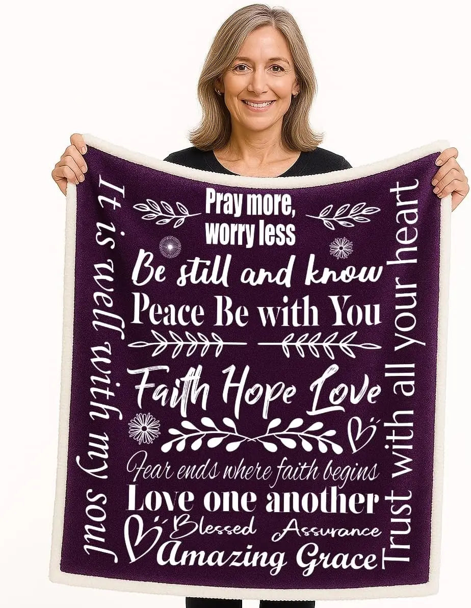 Faith Hope Love Throw Blanket