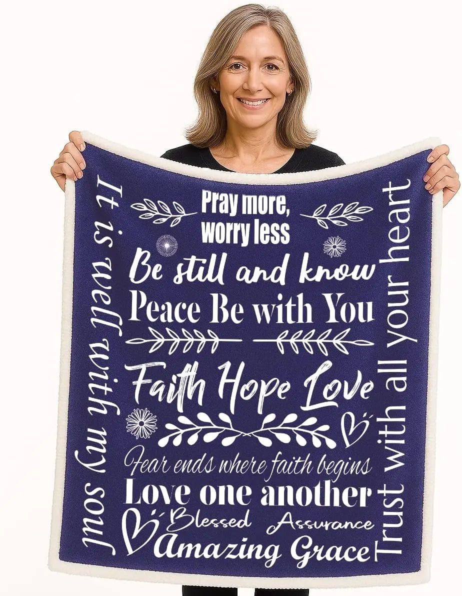 Faith Hope Love Throw Blanket