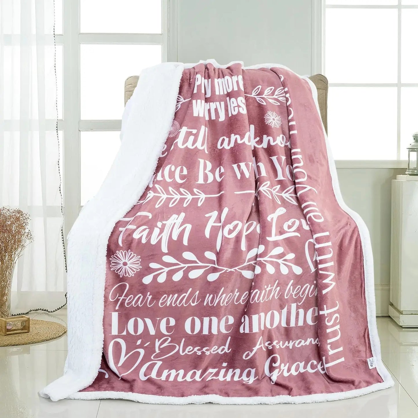 Faith Hope Love Throw Blanket