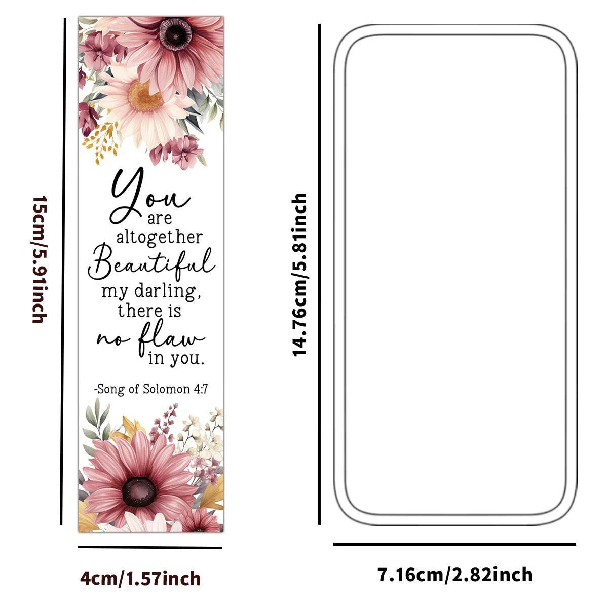 Floral Design Bible Verse Bookmarks