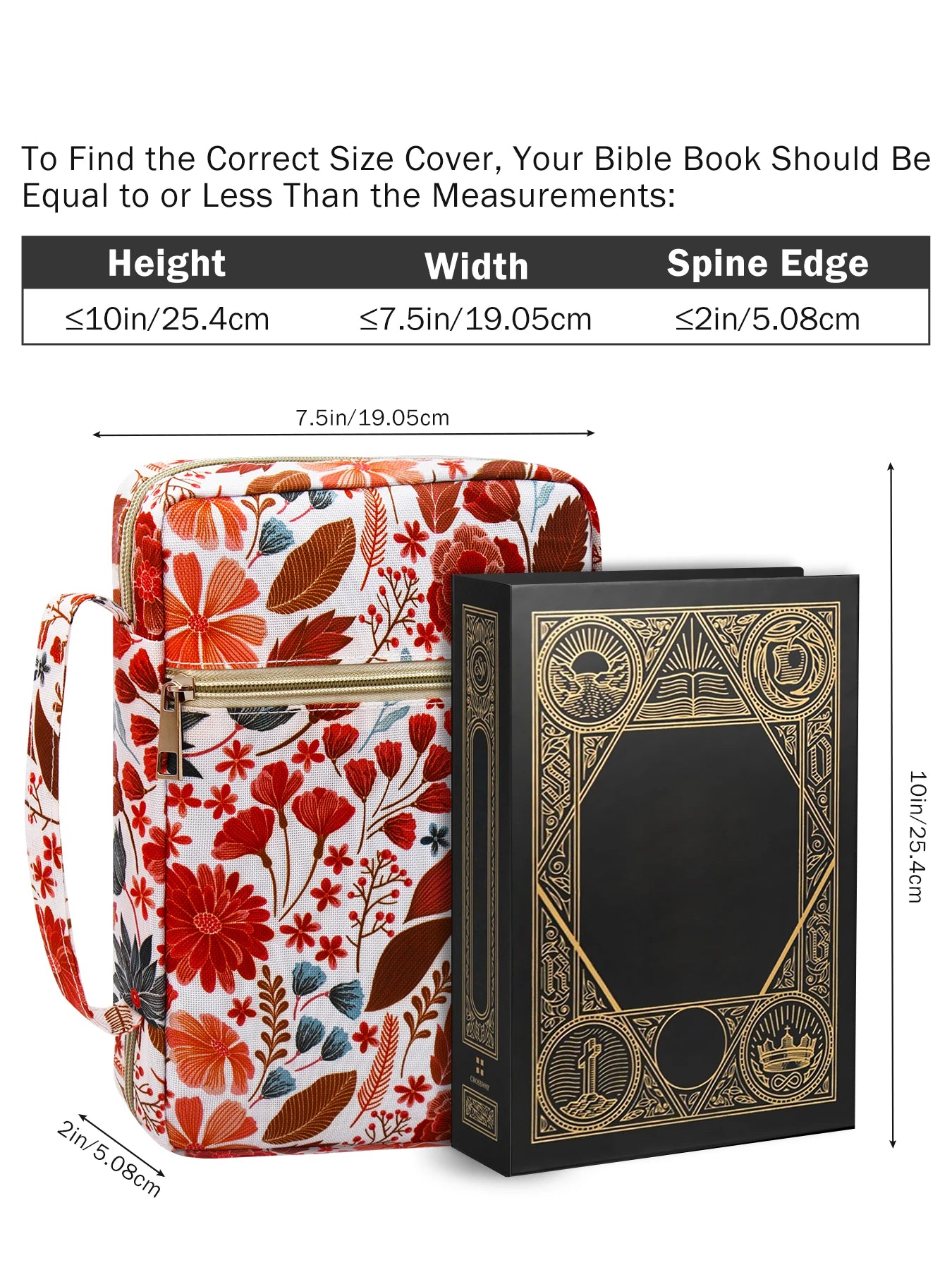 Bible Cover for Women with Floral Print