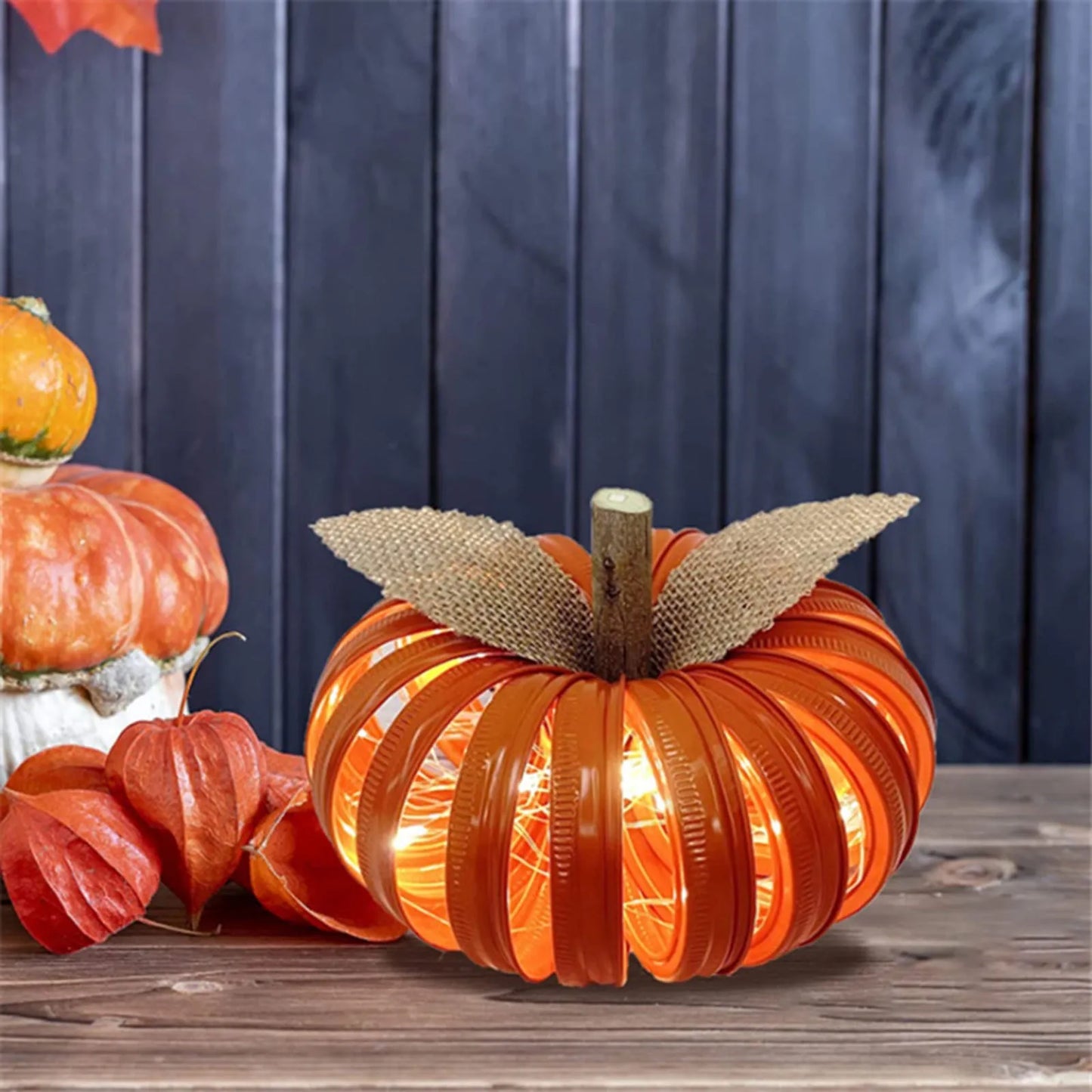 Decorative Fall Pumpkin With Lights