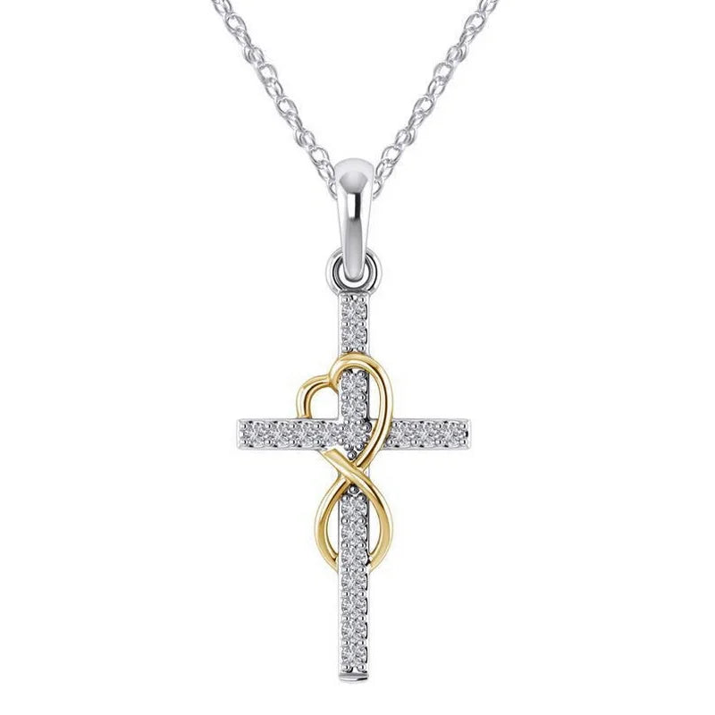 Crystal Cross Pendant Necklace