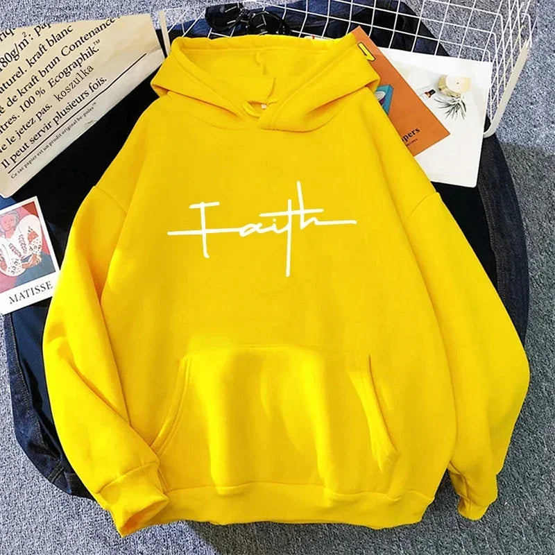 Faith Print Hoodie for Woman