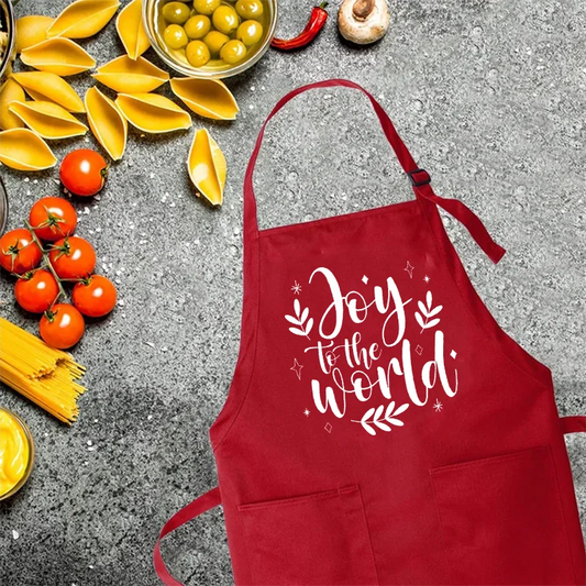 Merry Christmas Apron with Pouch