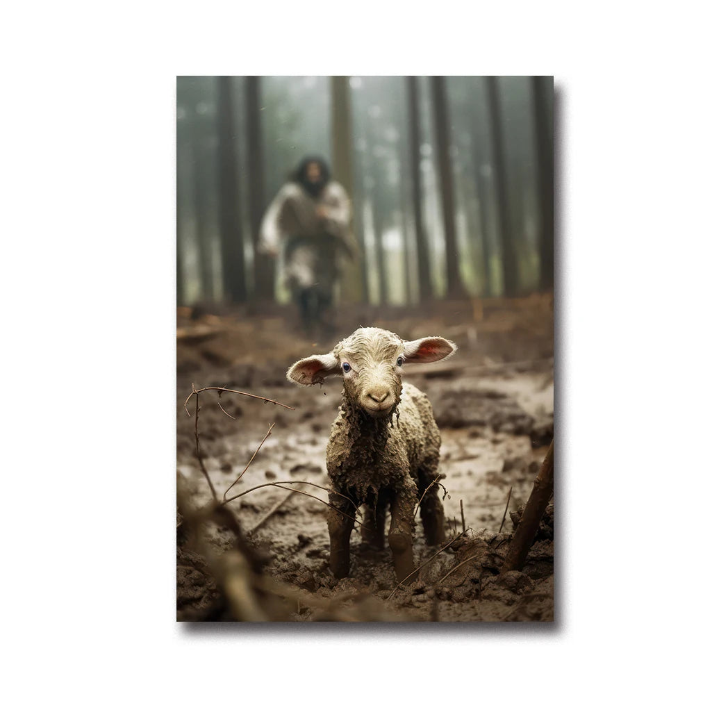 Christian Jesus Chases Saves Lost Lambs Wall Art Posters Classic Bible Verses Christ-followers Gifts Home Decor Canvas Painting