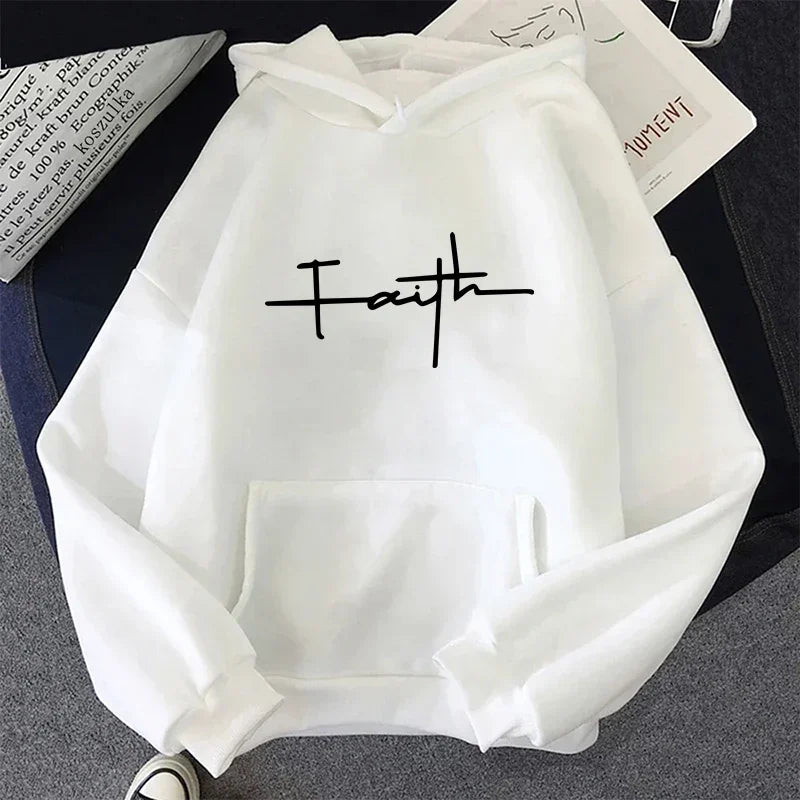 Faith Print Hoodie for Woman