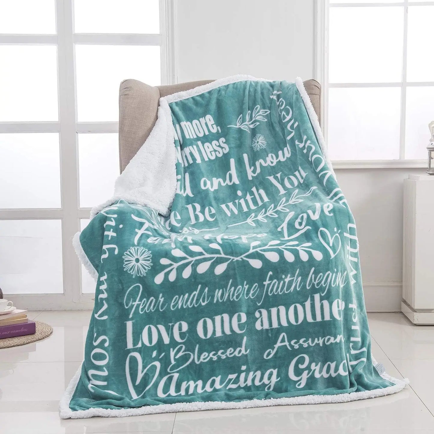 Faith Hope Love Throw Blanket
