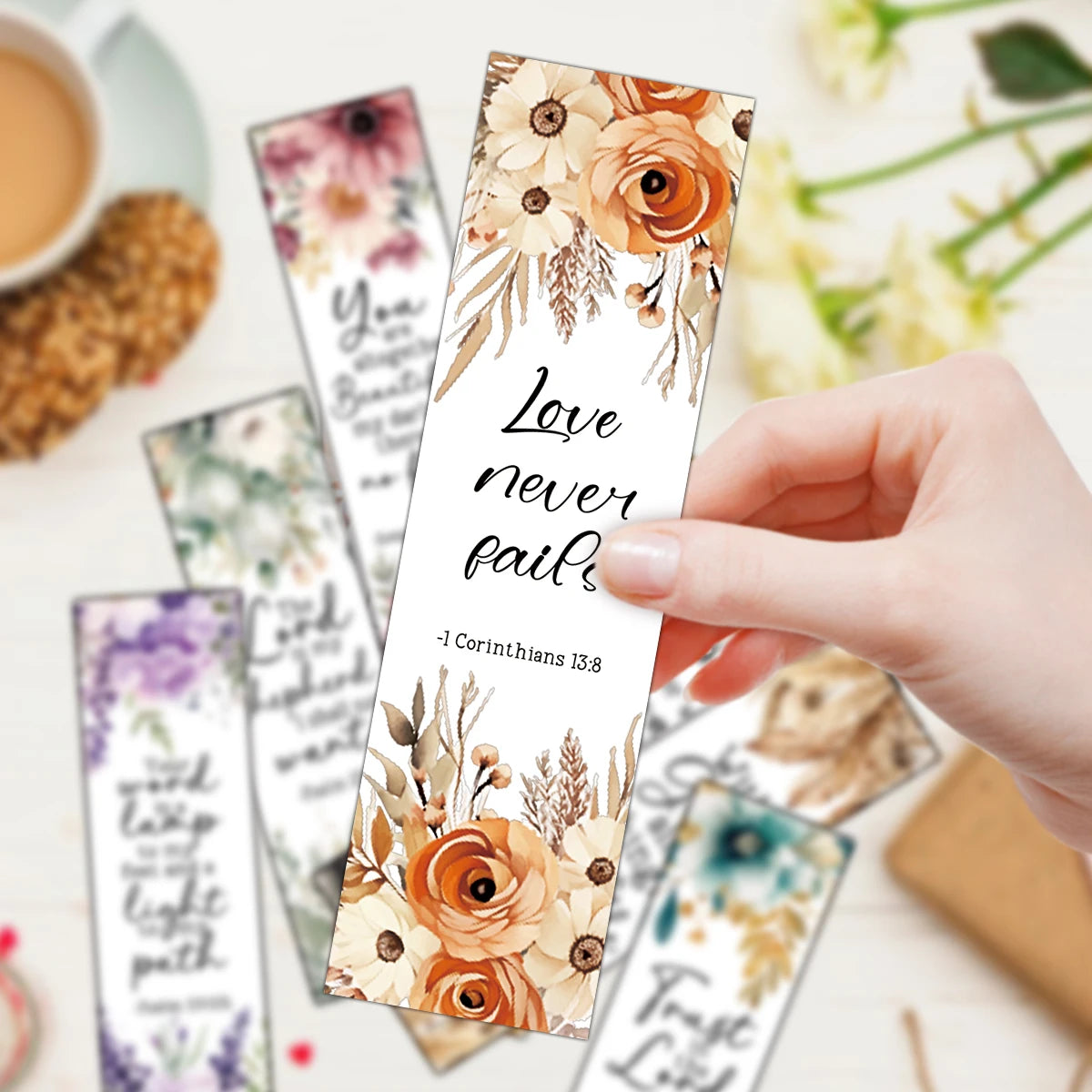 Floral Design Bible Verse Bookmarks