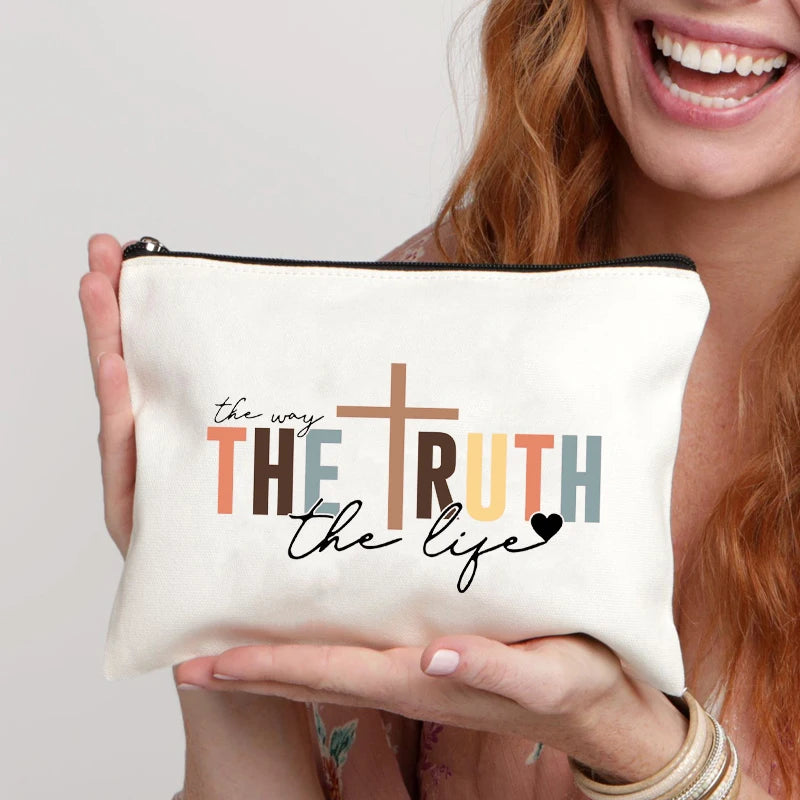 “Psalms of Faith” pattern Makeup Bags