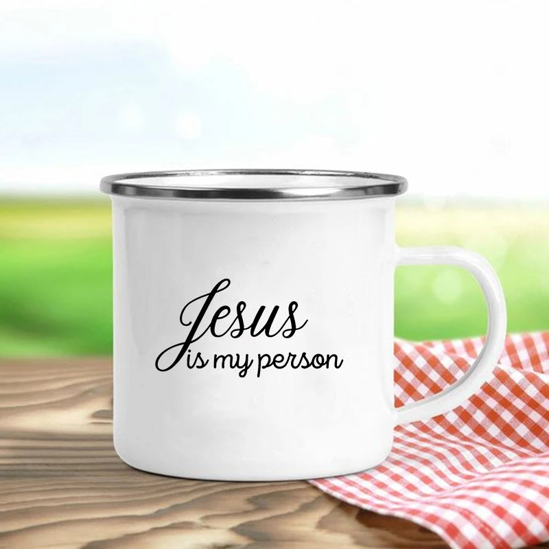 Jesus Is God Enamel Mugs