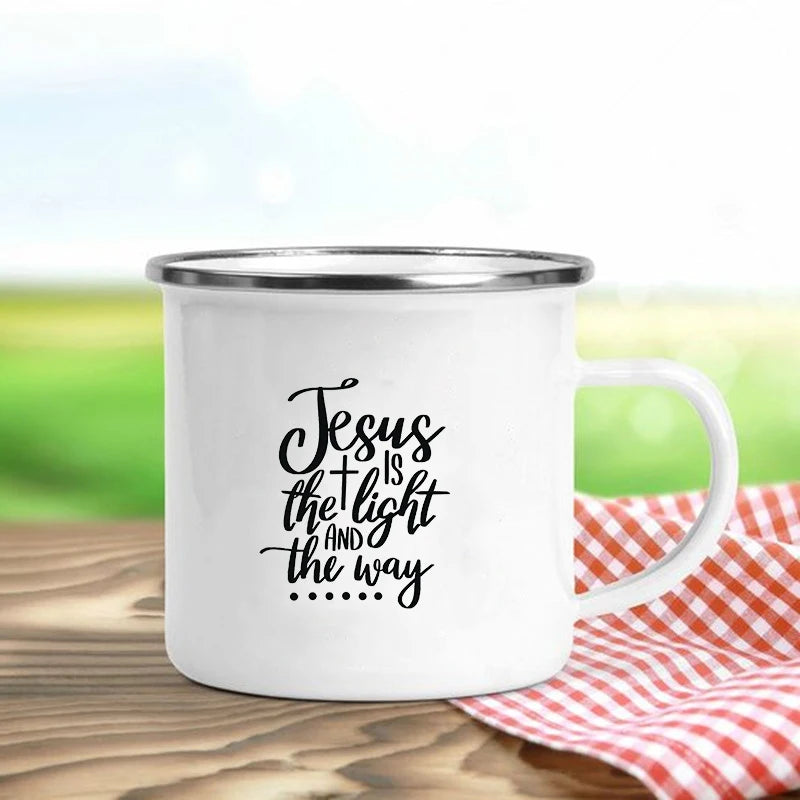 Jesus Is God Enamel Mugs