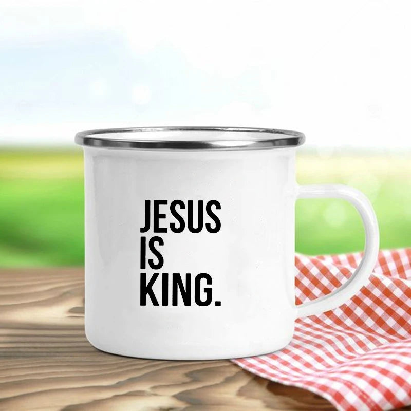 Jesus Is God Enamel Mugs