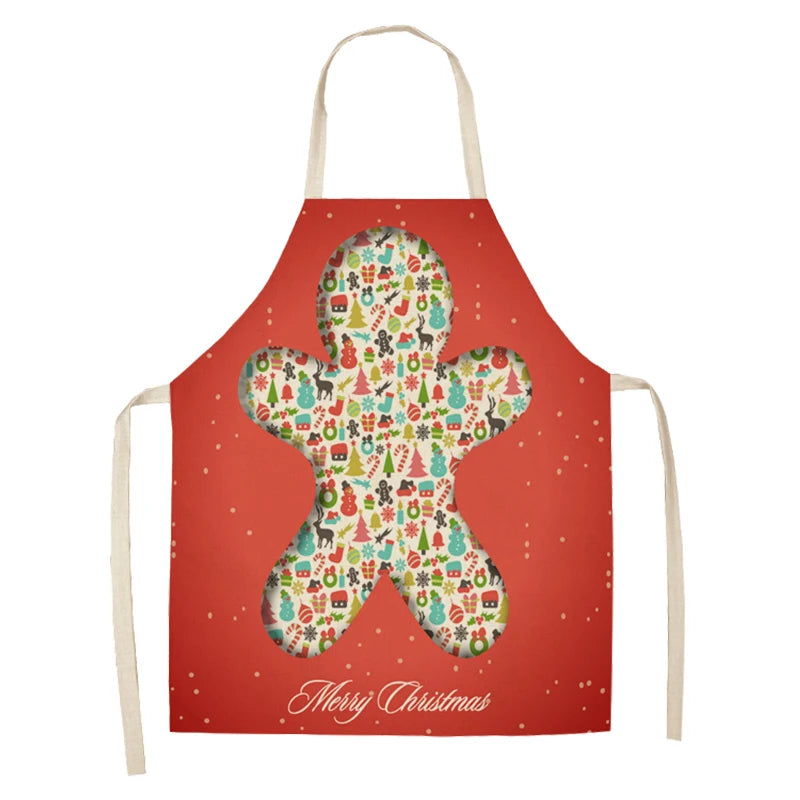Linen Christmas Apron