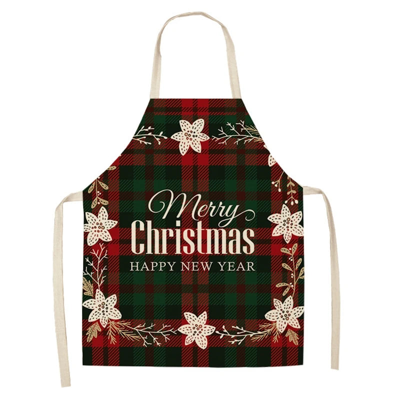 Linen Christmas Apron
