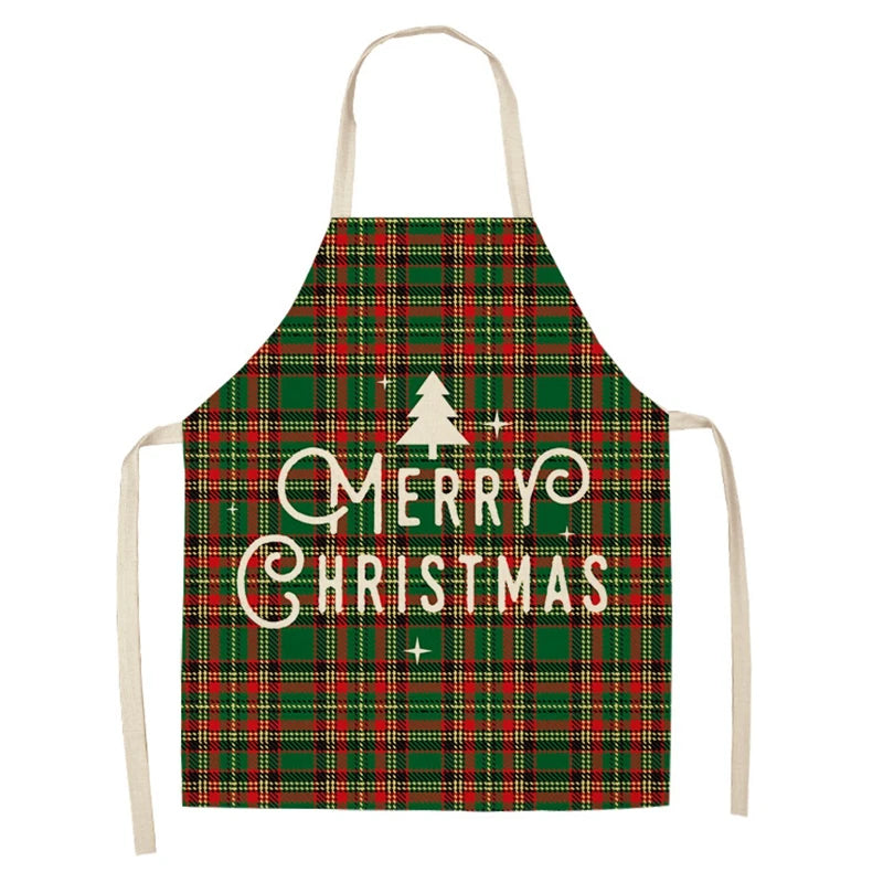 Linen Christmas Apron