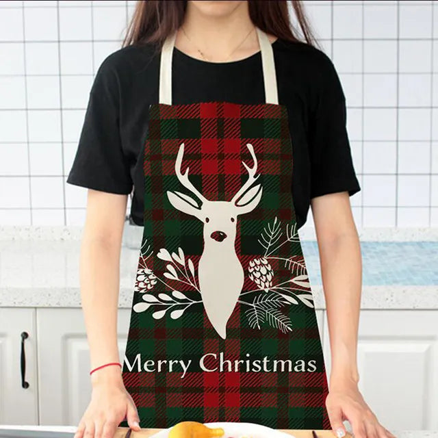Linen Christmas Apron