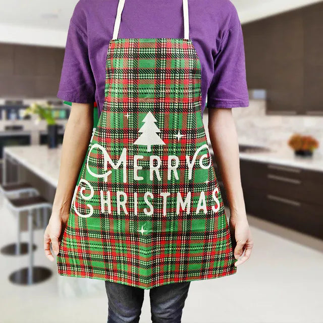 Linen Christmas Apron