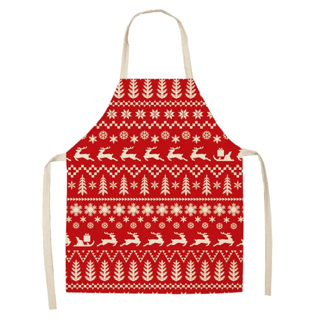 Linen Christmas Apron