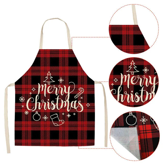 Linen Christmas Apron