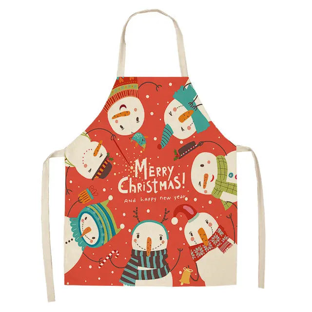 Linen Christmas Apron