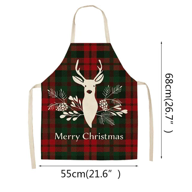 Linen Christmas Apron