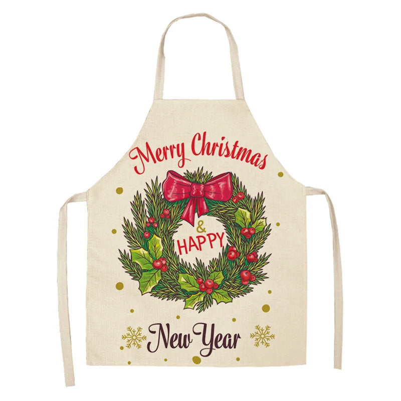 Linen Christmas Apron