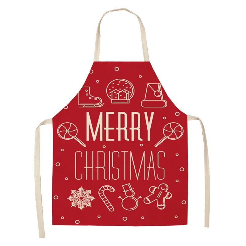 Linen Christmas Apron