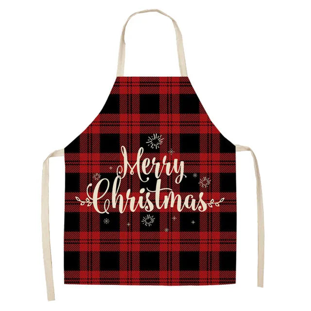 Linen Christmas Apron