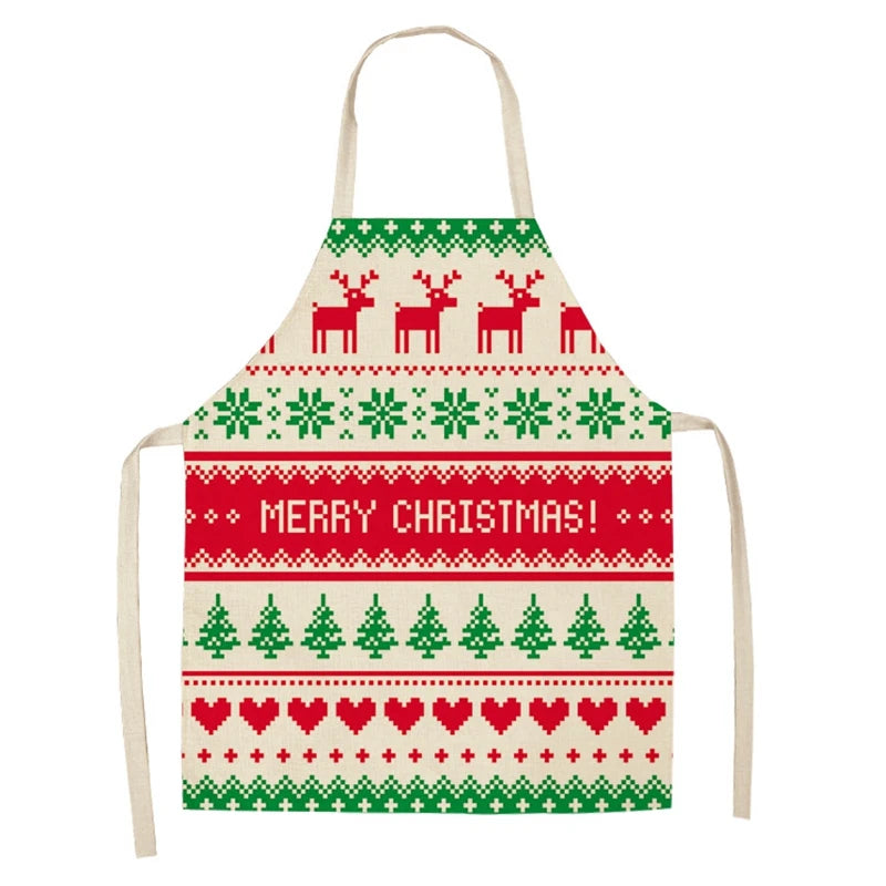 Linen Christmas Apron