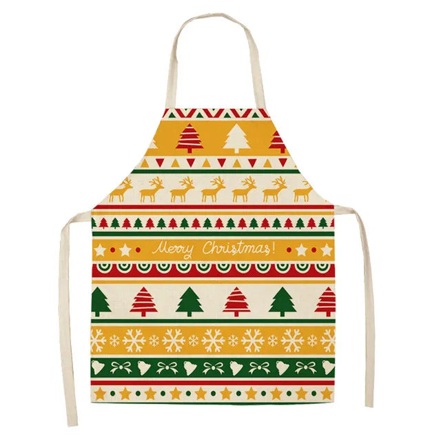 Linen Christmas Apron