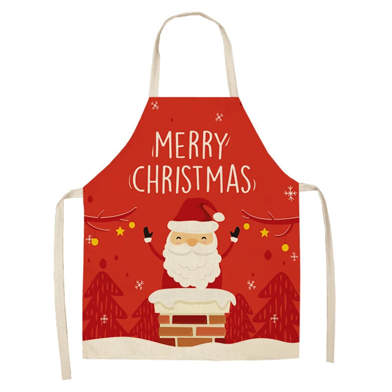 Linen Christmas Apron