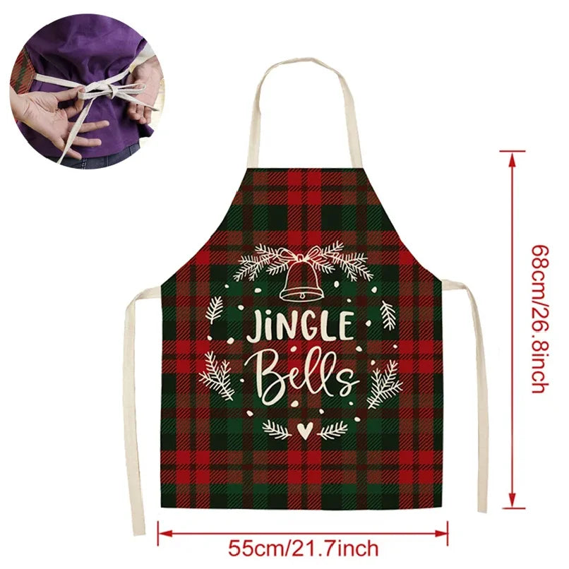 Linen Christmas Apron