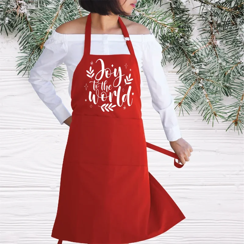 Merry Christmas Apron with Pouch